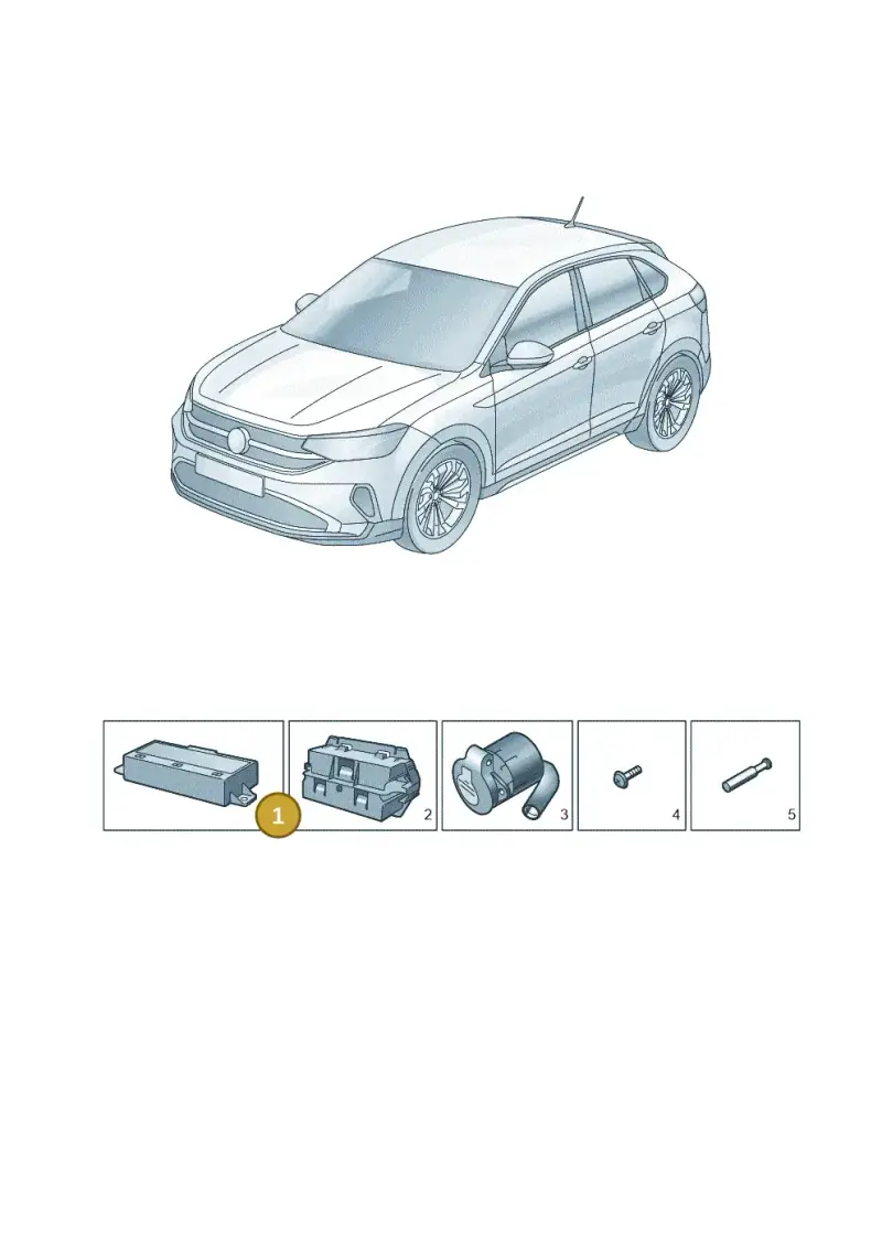 5H0907383C — Volkswagen Taigo (2021-2024) diagram 2f0945055, position 1