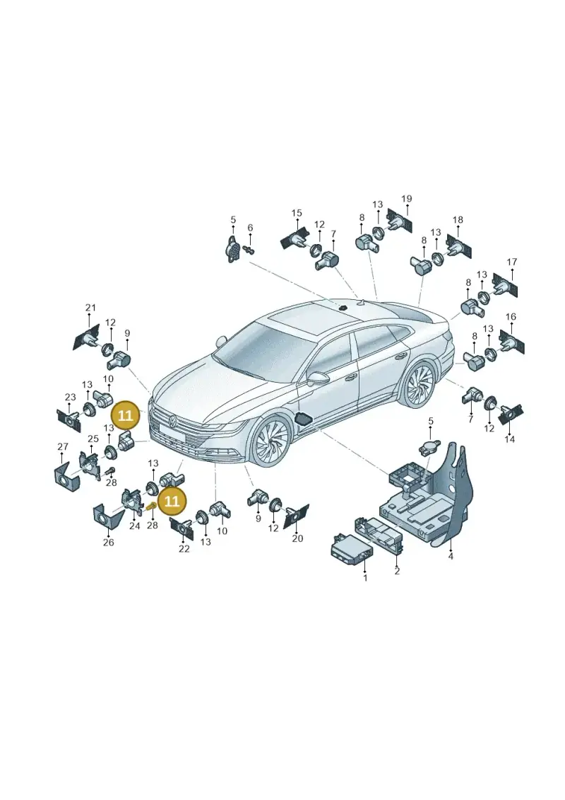 5H0919079 — Volkswagen Arteon (2017-2023) diagram 828919000, position 11