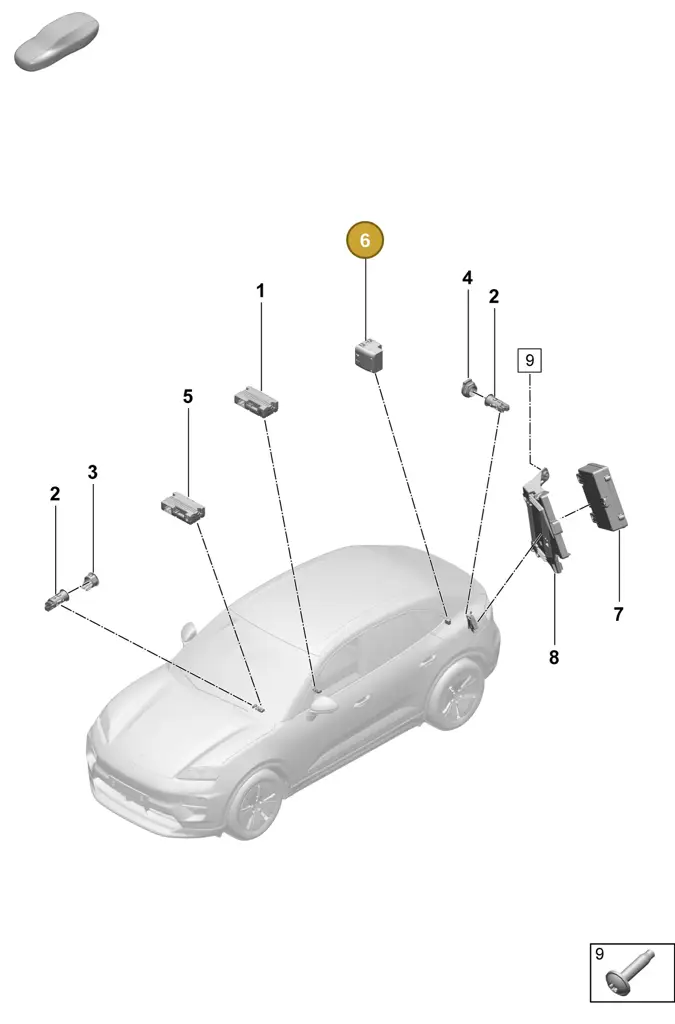 5H0919309H — Porsche Macan (2024-2024) diagram p61905700, position 6