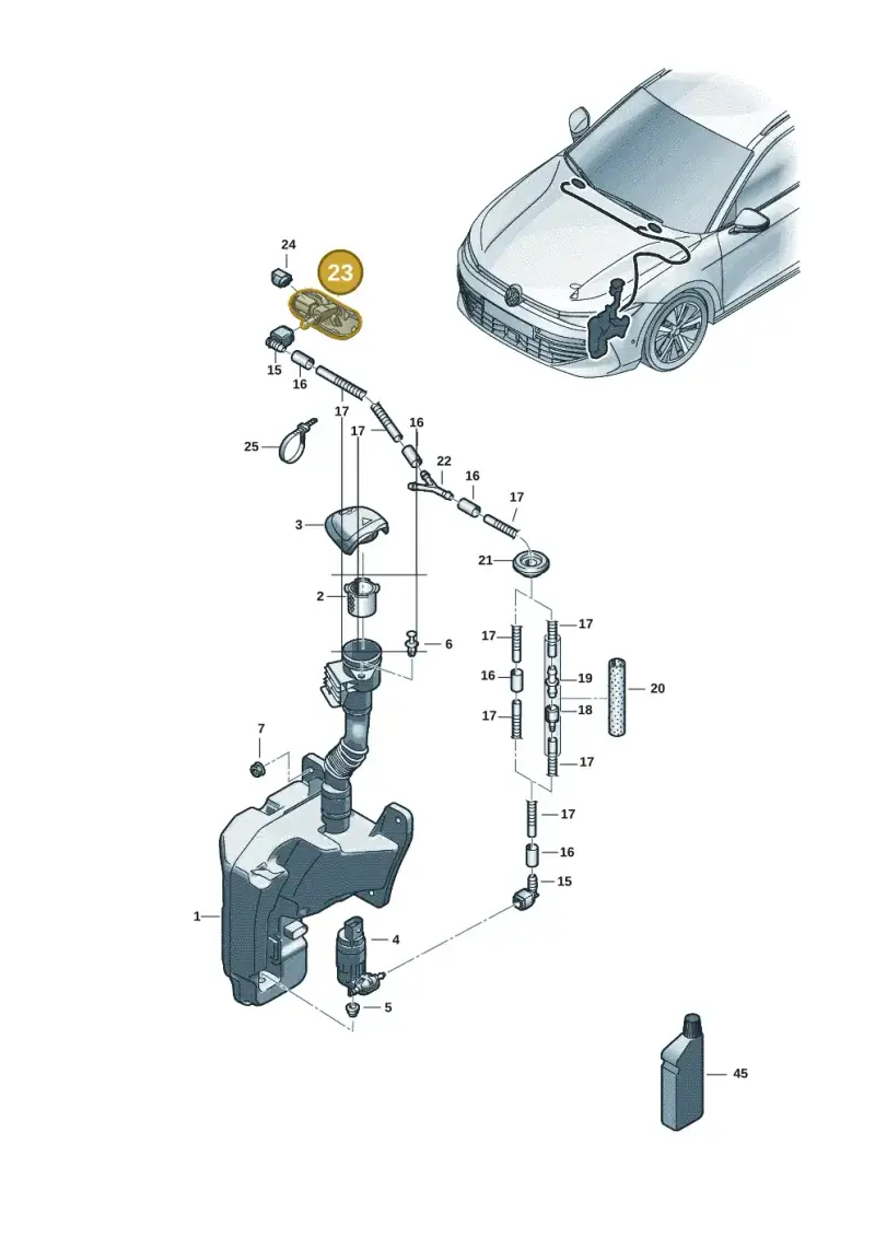 5H0955985 — Volkswagen Passat estate (2023-) diagram 3j0955100, position 23