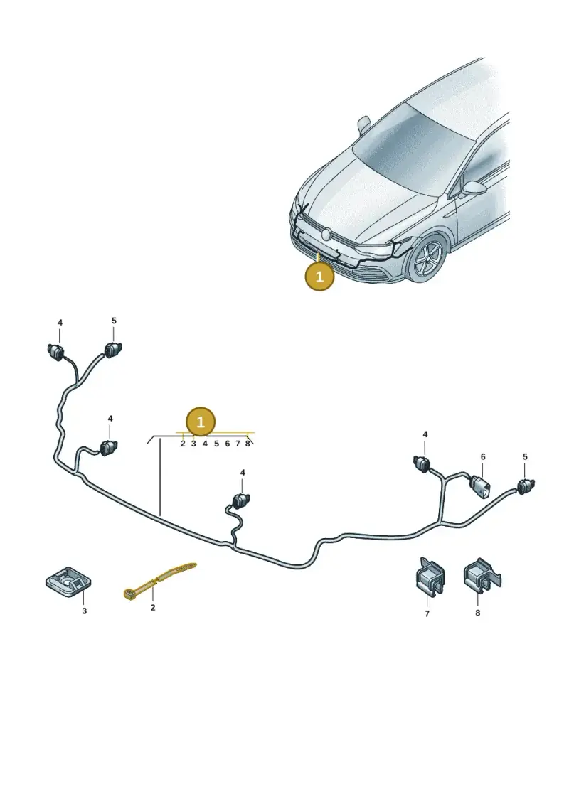5H0971095K — Volkswagen Golf 2.0 BlueMotion (2019-2024) diagram 5h0971000, position 1