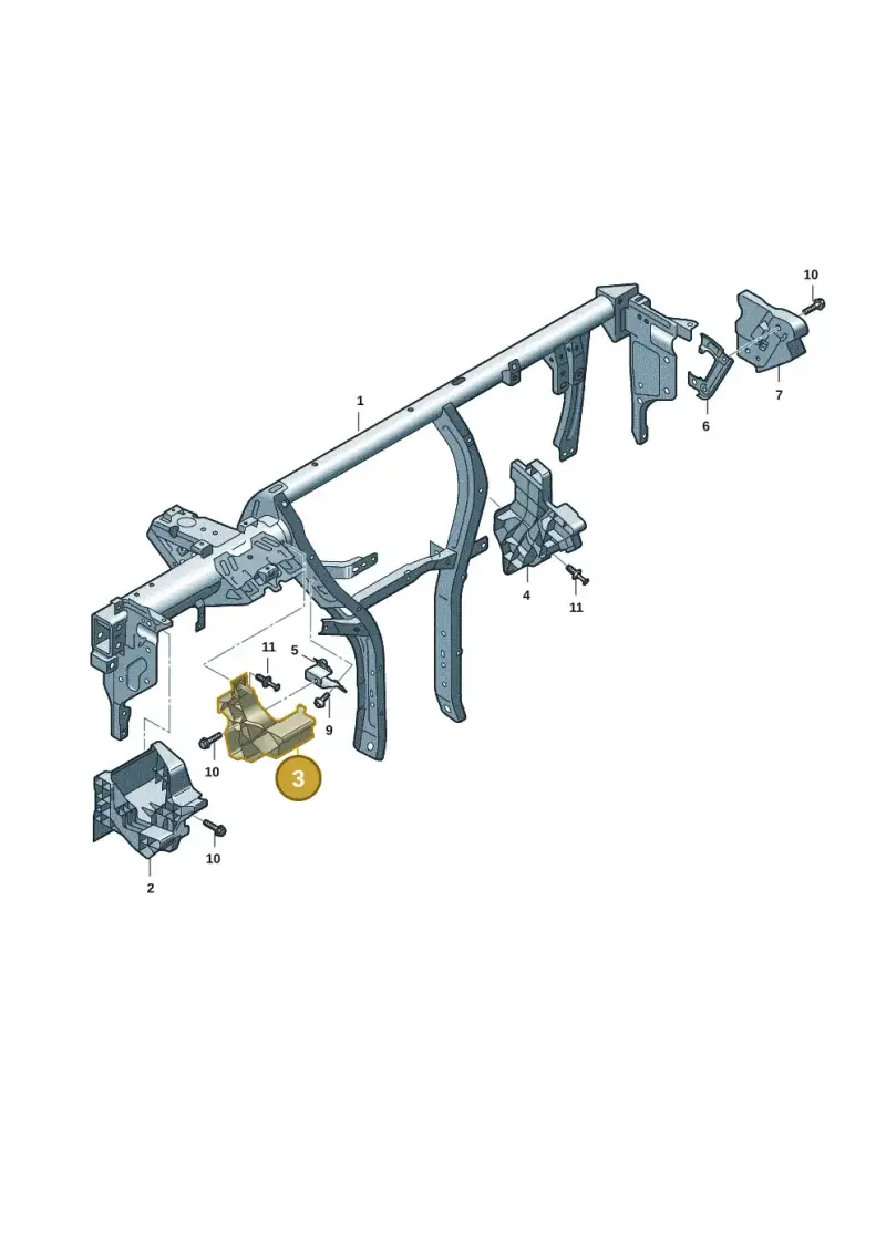 5H1857890A — Volkswagen Golf 2.0 BlueMotion (2019-2024) diagram 5h0857005, position 3
