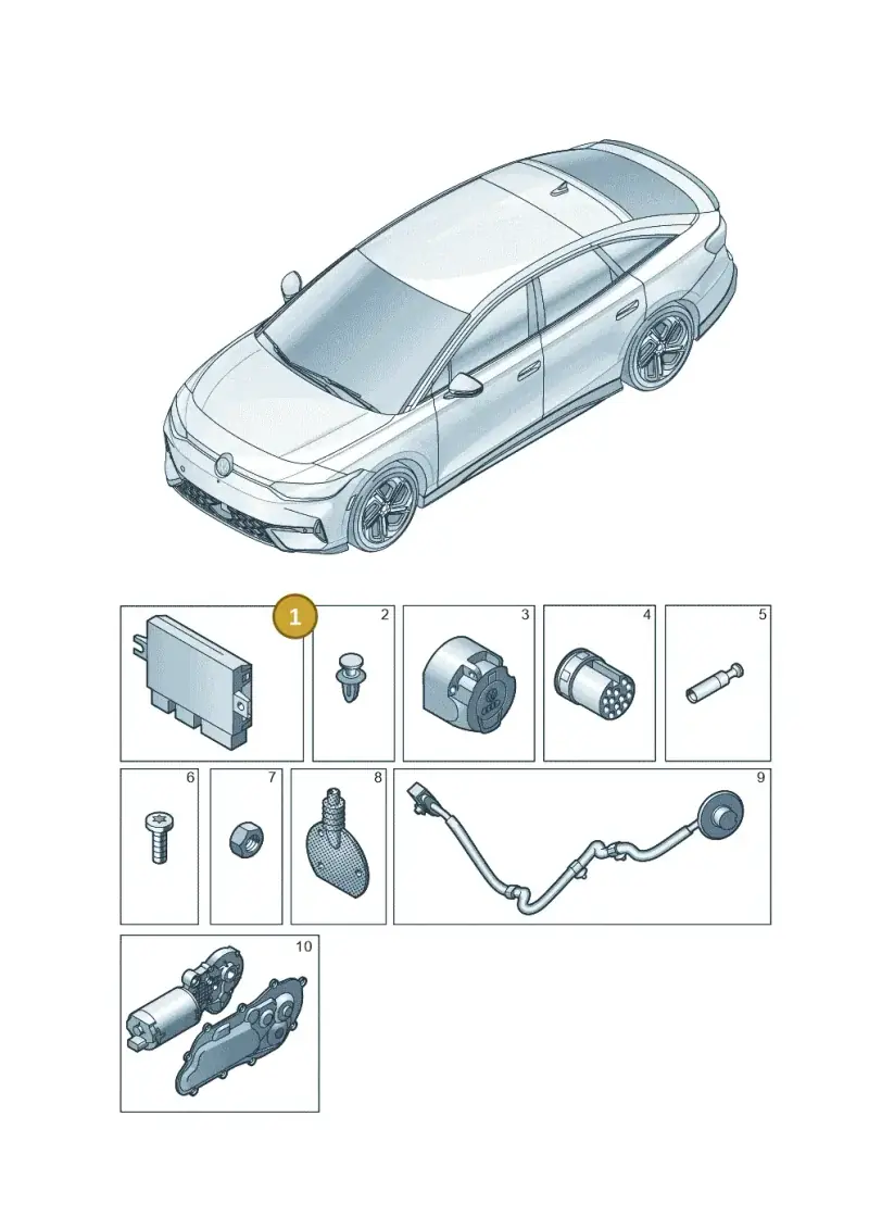 5H2907383D — Volkswagen ID.7 Limousine Pro (2023-) diagram 14b945055, position 1