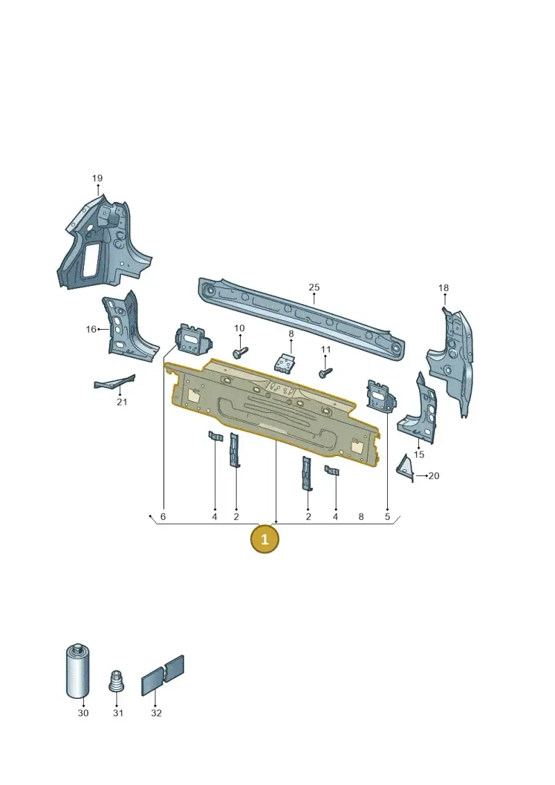 5H6813301D — Volkswagen Golf 2.0 BlueMotion (2019-2024) diagram 5h0813000, position 1