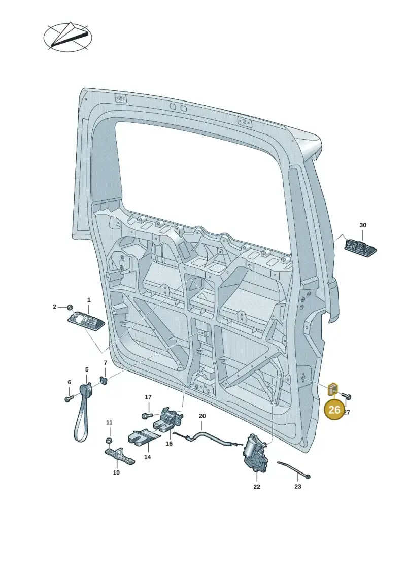 5JA827249C — Volkswagen Multivan (2021-) diagram 7t0827100, position 26