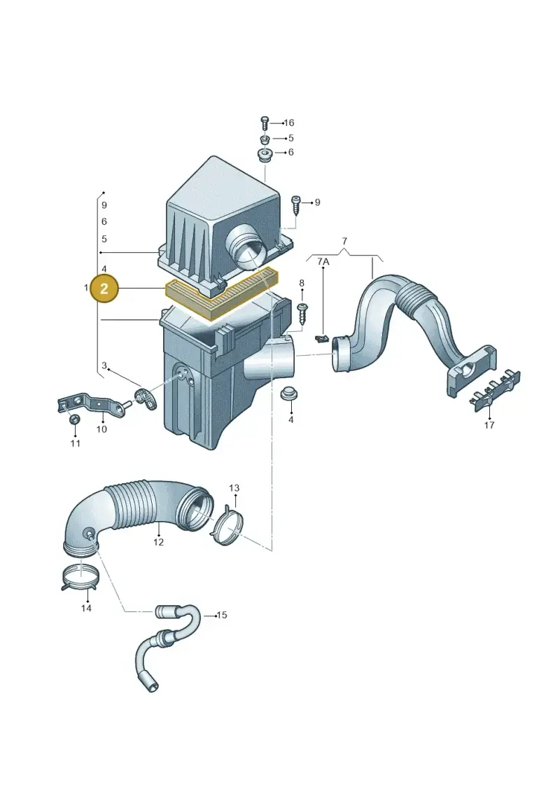 5JF129620A — Volkswagen Polo (2009-2014) diagram 677129200, position 2
