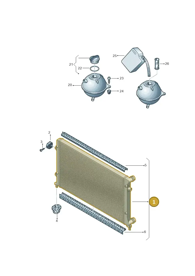 5K0121251J — Volkswagen Golf (2011-2013) diagram 649121830, position 1
