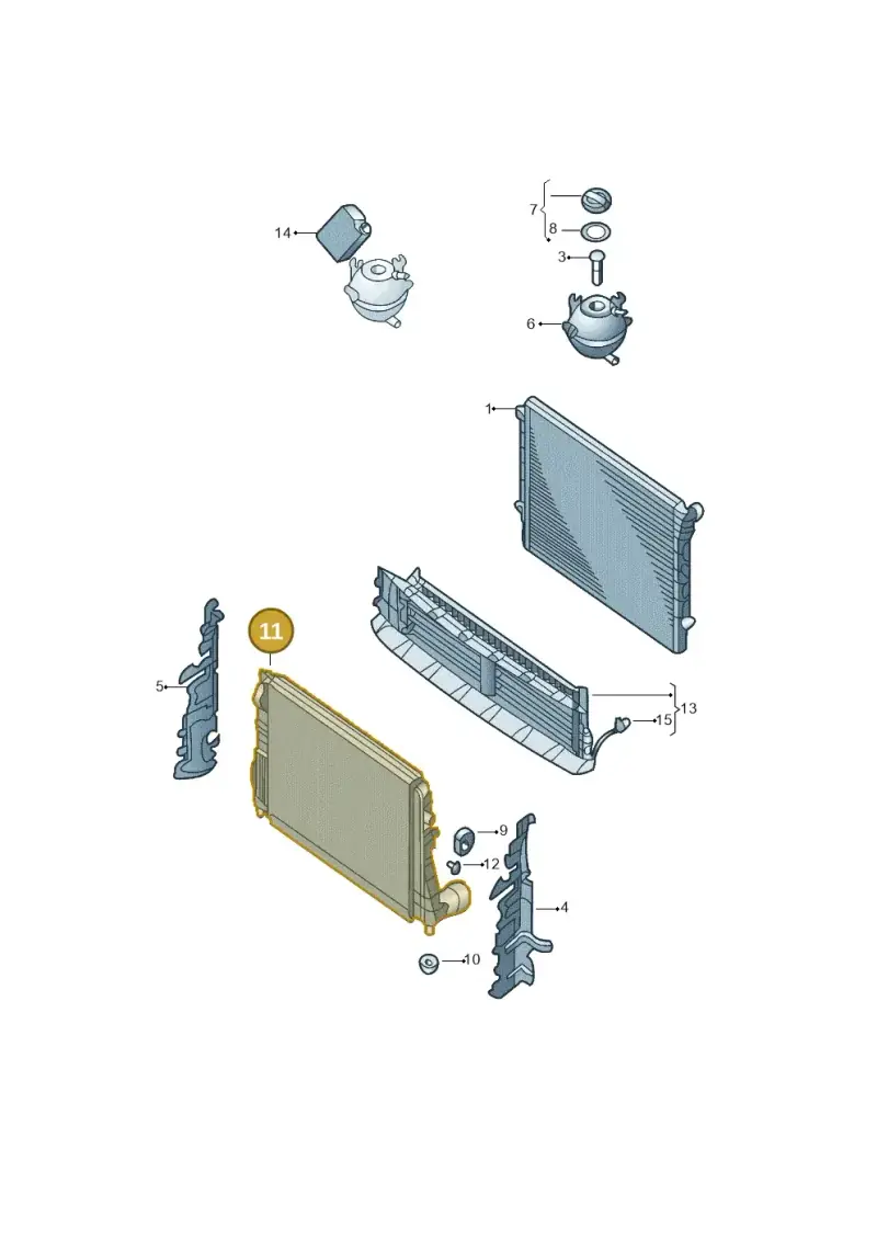 5K0121251S — Volkswagen Jetta (2014-2017) diagram 789121770, position 11