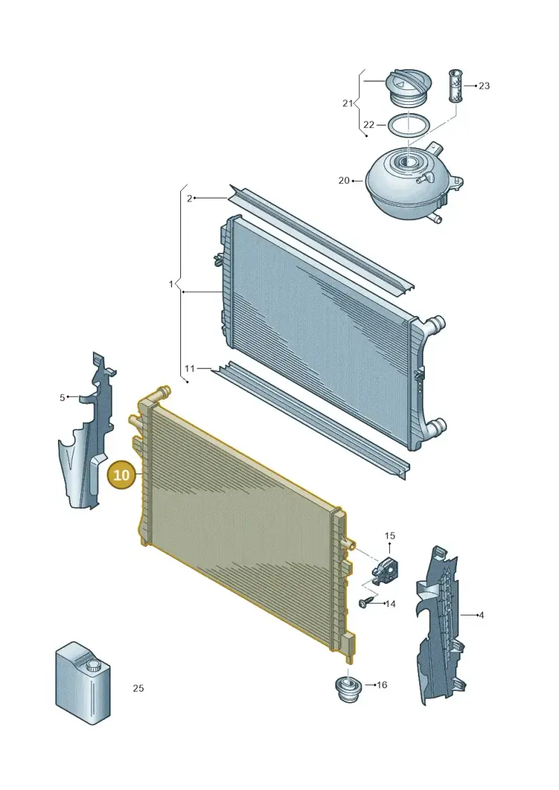5K0121251S — Volkswagen Caddy kombi (2015-2020) diagram 866121800, position 10