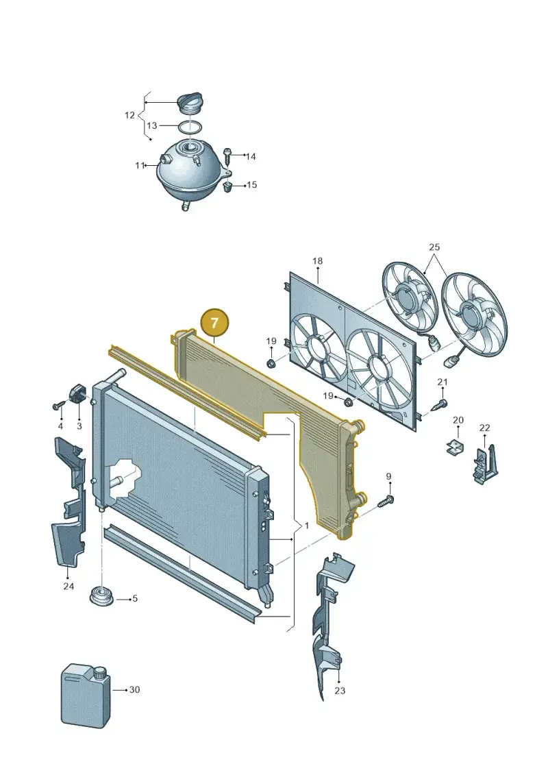 5K0121253H — Volkswagen Caddy kombi (2015-2020) diagram 866121720, position 7