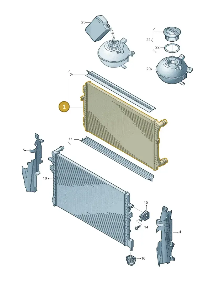 5K0121253H — Volkswagen Beetle (2016-2019) diagram 786121880, position 1