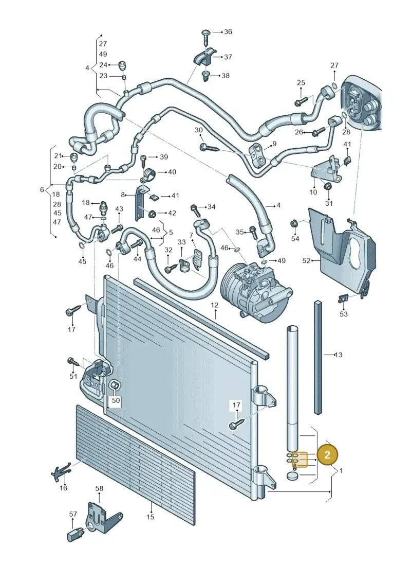 5K0298403 — Volkswagen Scirocco 2.0 (2014-2017) diagram 649260410, position 2