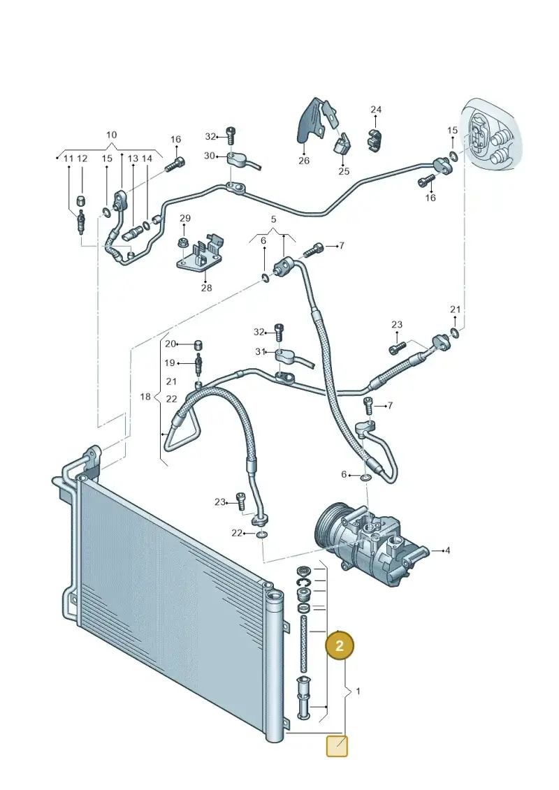 5K0298403 — Volkswagen Sharan BlueMotion (2015-2022) diagram 863260400, position 2