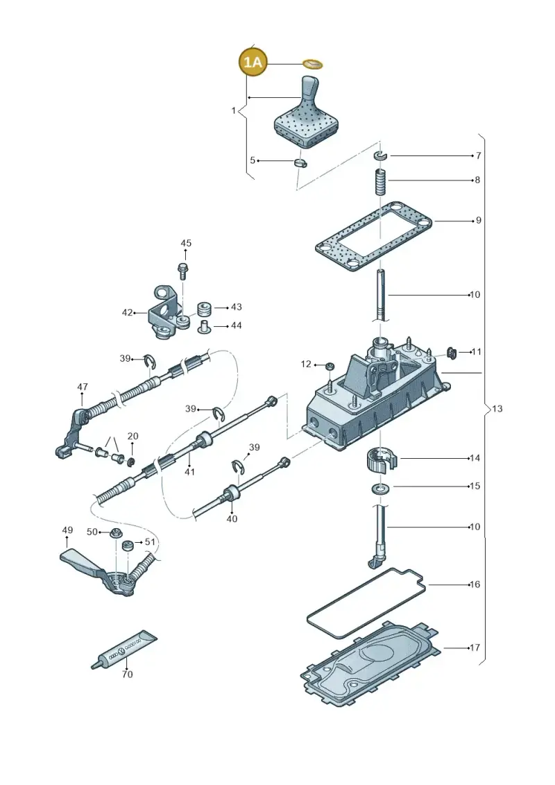 5K0711144B — Volkswagen Polo 1.4 BlueMotion (2014-2017) diagram 672711300, position 1A