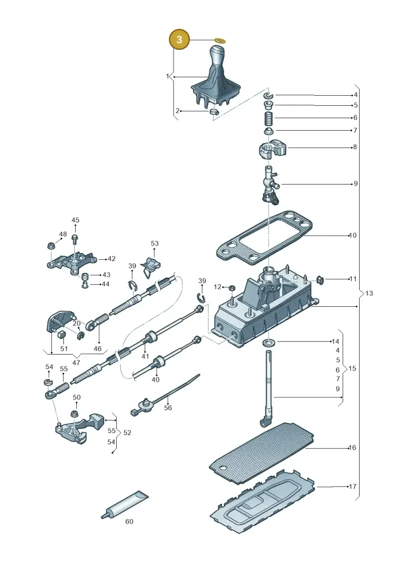 5K0711144B — Volkswagen Caddy kombi (2015-2020) diagram 866711300, position 3