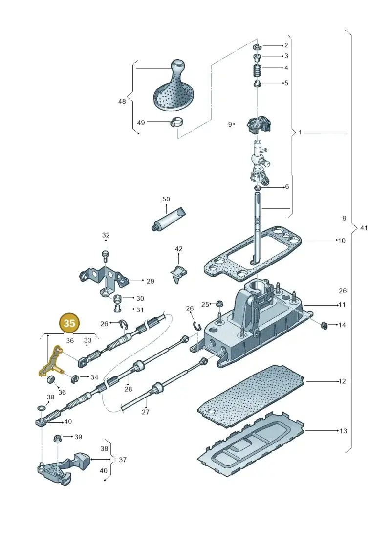 5K0711203 — Volkswagen Jetta (2010-2014) diagram 728711400, position 35