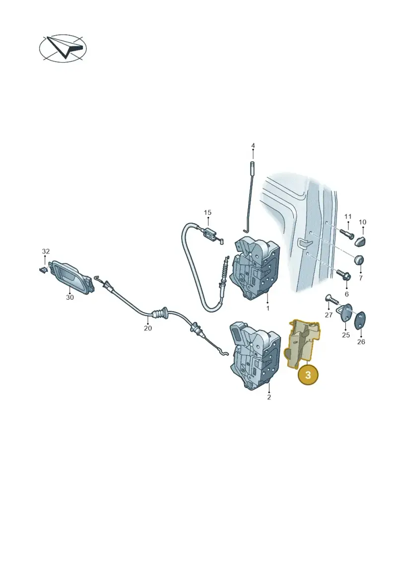 5K0837350B — Volkswagen Amarok twin cab (2022-) diagram 683837000, position 3