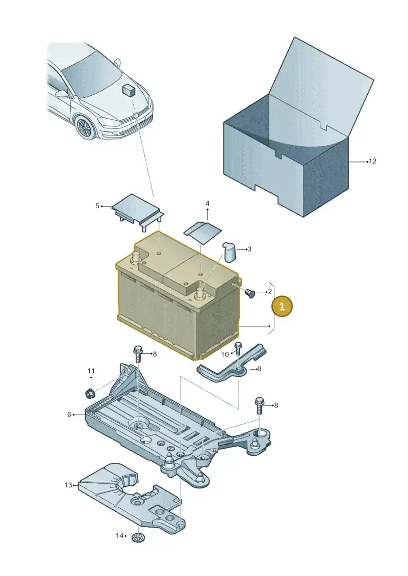 5K0915105E — Volkswagen Golf 1.4 BlueMotion (2014-2017) diagram 746915000, position 1