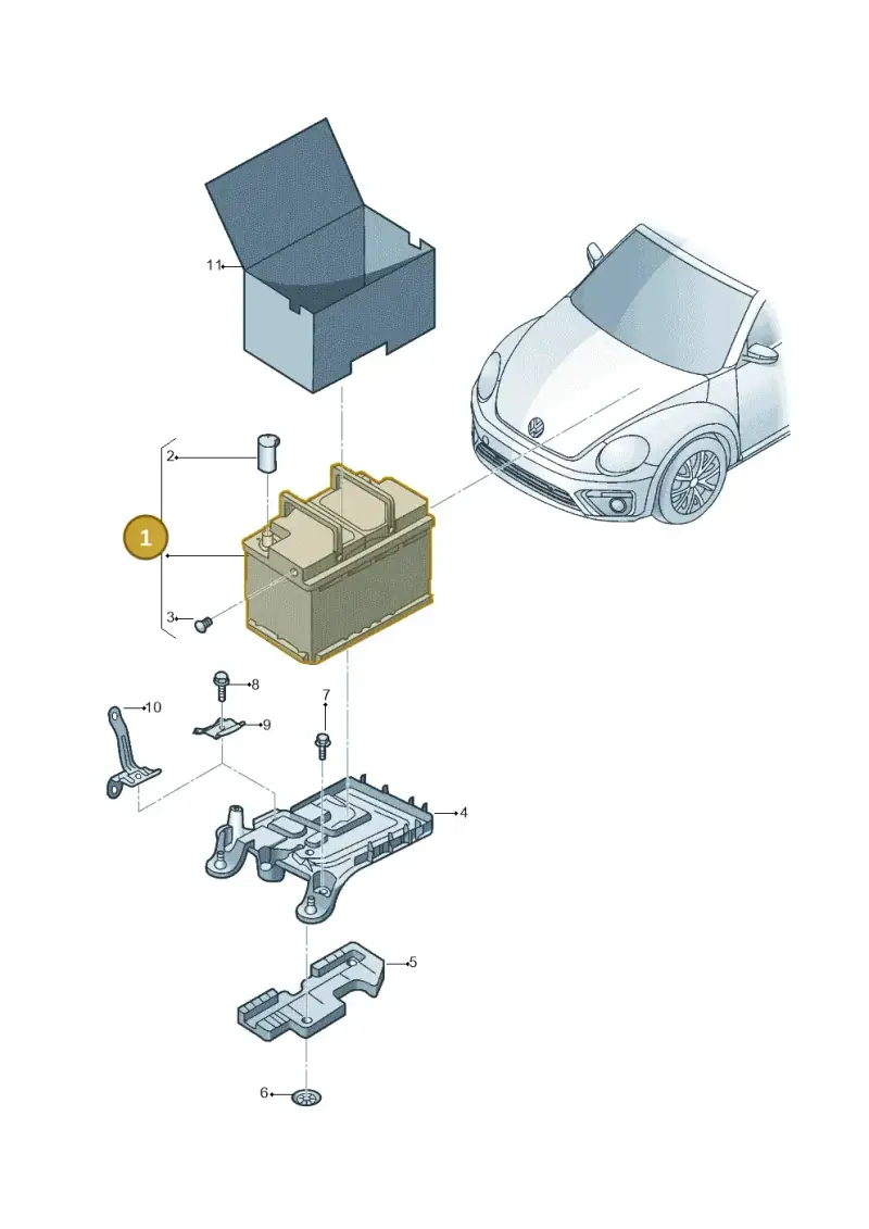 5K0915105E — Volkswagen Beetle (2016-2019) diagram 801915000, position 1