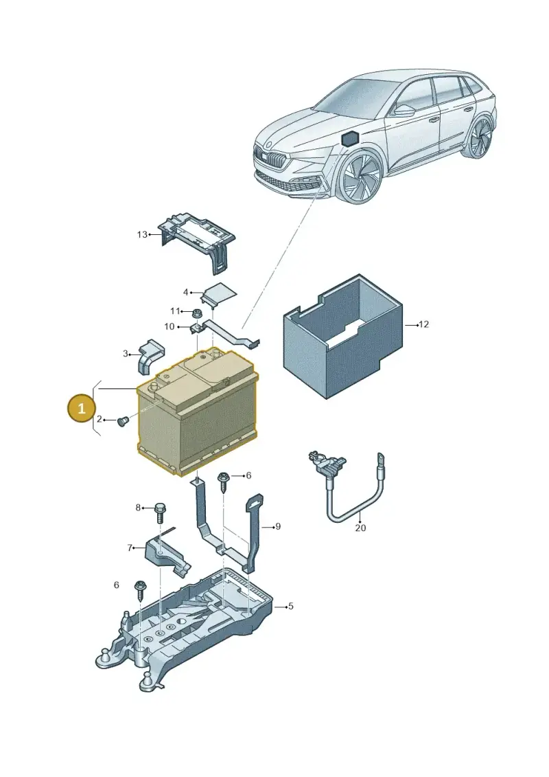 5K0915105E — Skoda Fabia (2021-) diagram 584915000, position 1