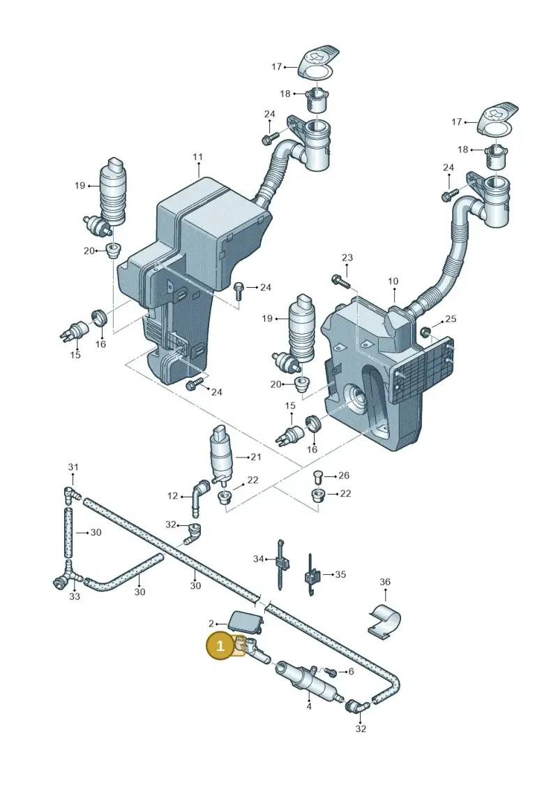 5K0955103A — Volkswagen Golf Cabriolet (2011-2016) diagram 649955300, position 1