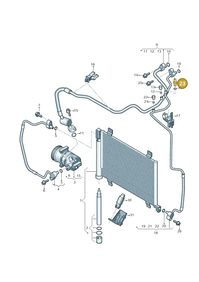 5K0959126 — Volkswagen Up! 1.0 BlueMotion (2016-2023) diagram 723260410, position 23