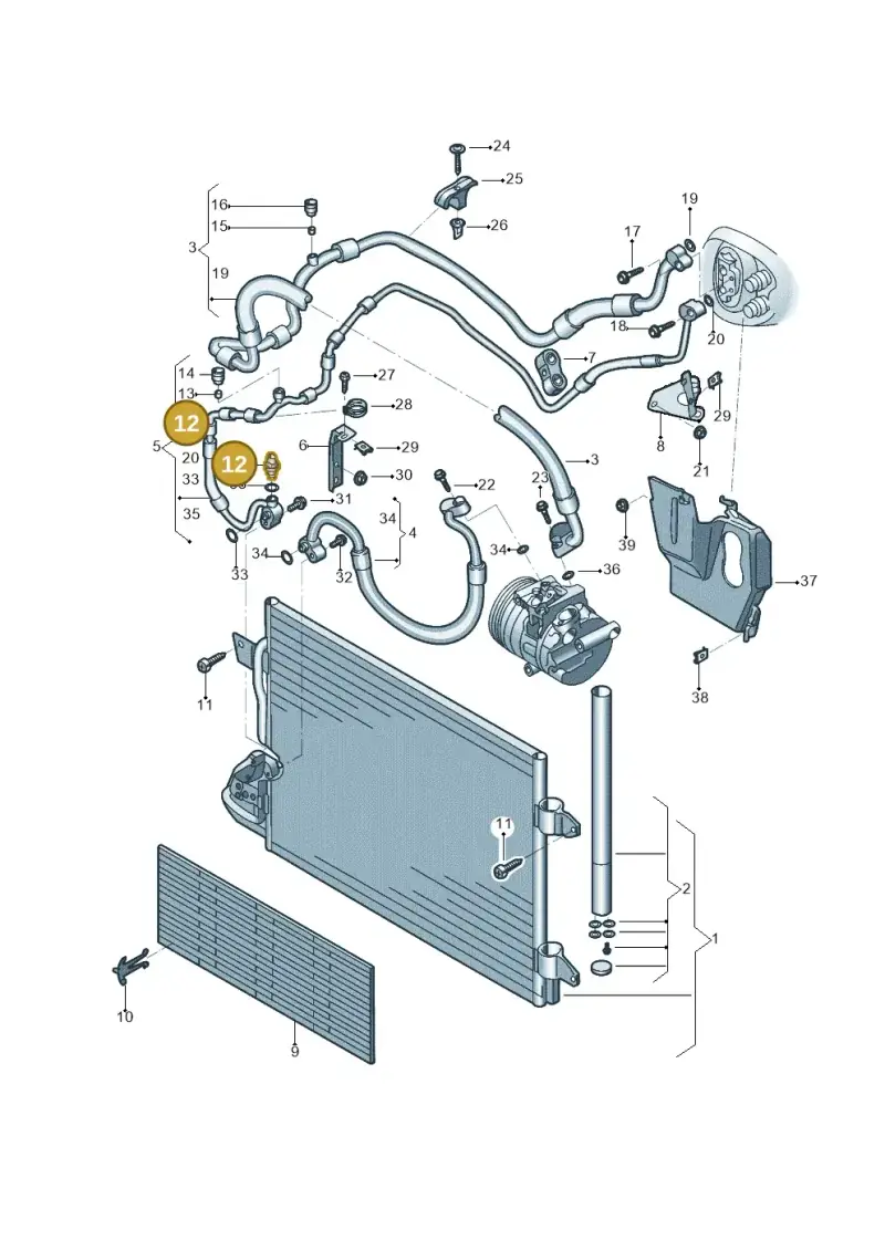 5K0959126 — Volkswagen Beetle (2016-2019) diagram 801260041, position 12