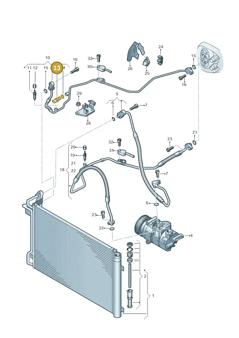 5K0959126 — Volkswagen Sharan BlueMotion (2015-2022) diagram 863260400, position 13