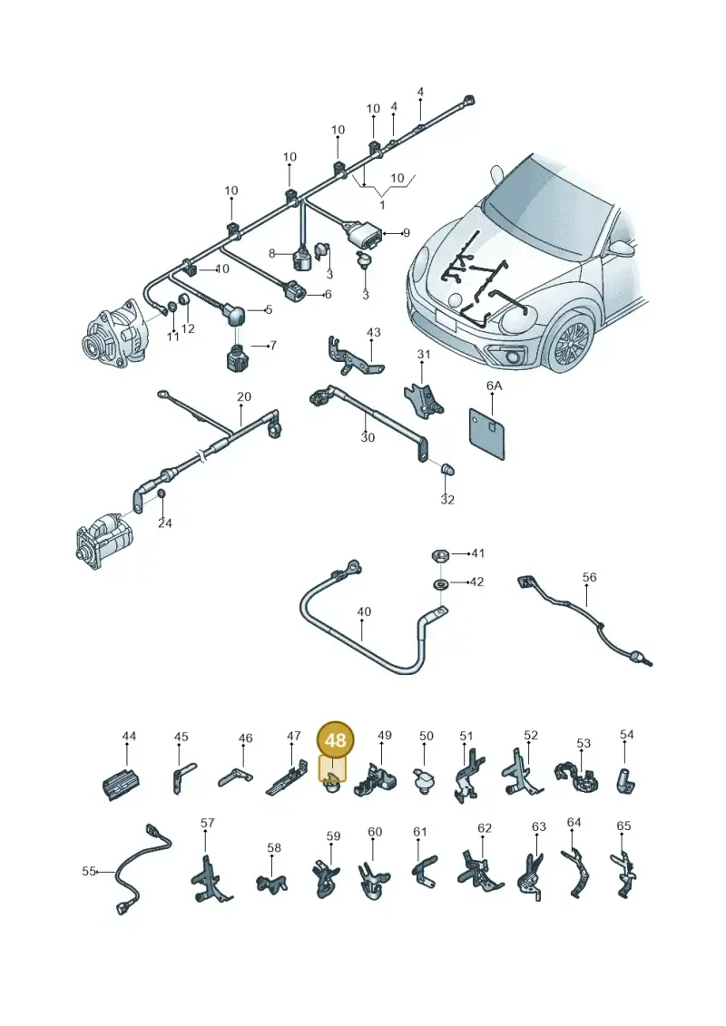5K0971842 — Volkswagen Beetle (2016-2019) diagram 801971010, position 48