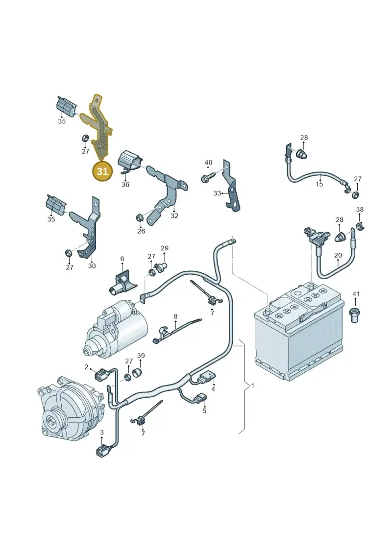 5K0971858 — Volkswagen T-Cross 1,0 (2018-2024) diagram 587971001, position 31