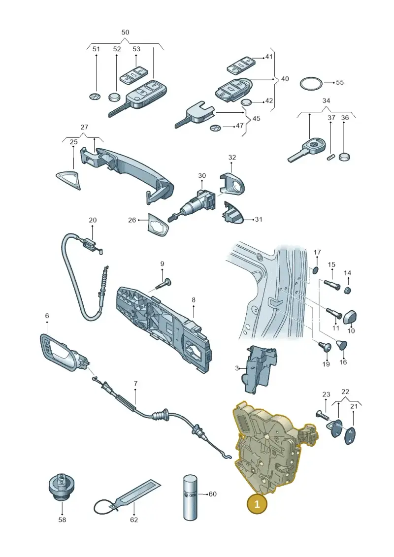 5K2837015D — Volkswagen Polo (2009-2014) diagram 672837000, position 1