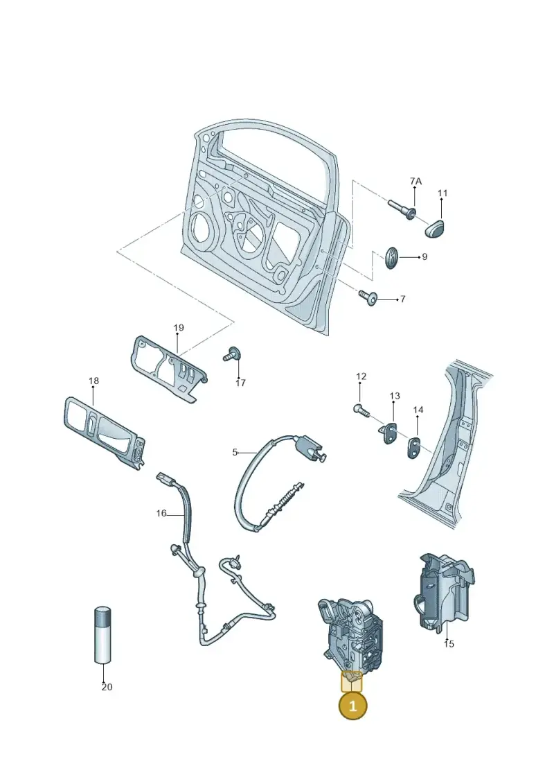 5K2837015D — Volkswagen Jetta (2014-2017) diagram 692837000, position 1