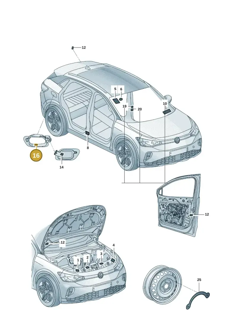 5KE010006A — Volkswagen ID.3 (2021-) diagram 11d010000, position 16