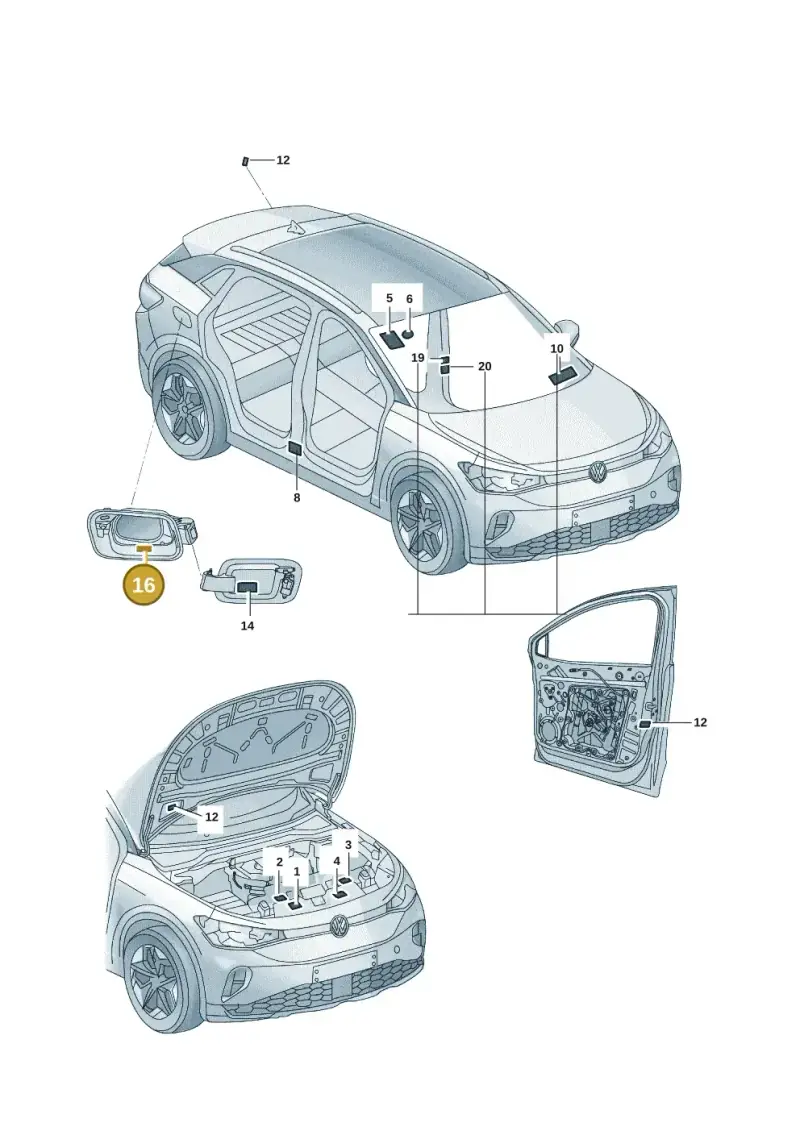 5KE010006A — Volkswagen ID.6 X (2021-) diagram 12d010000, position 16