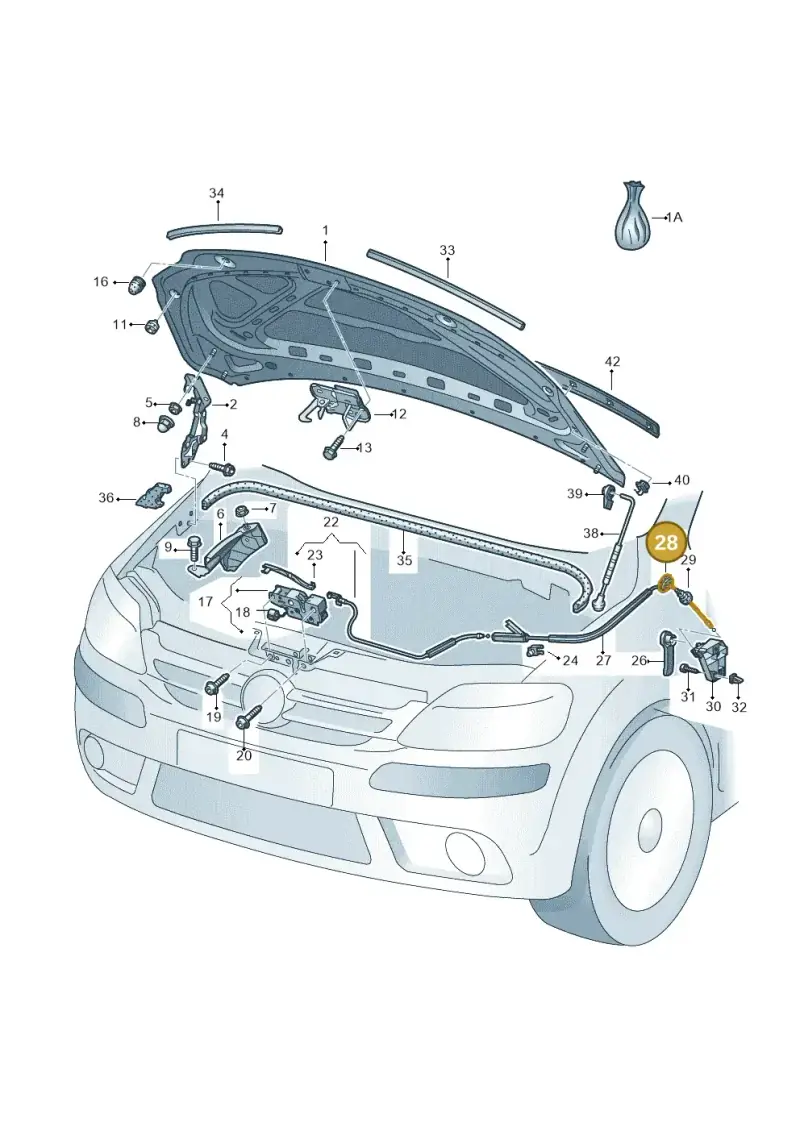 5M0823544 — Volkswagen Golf Plus (2011-2014) diagram 459823100, position 28