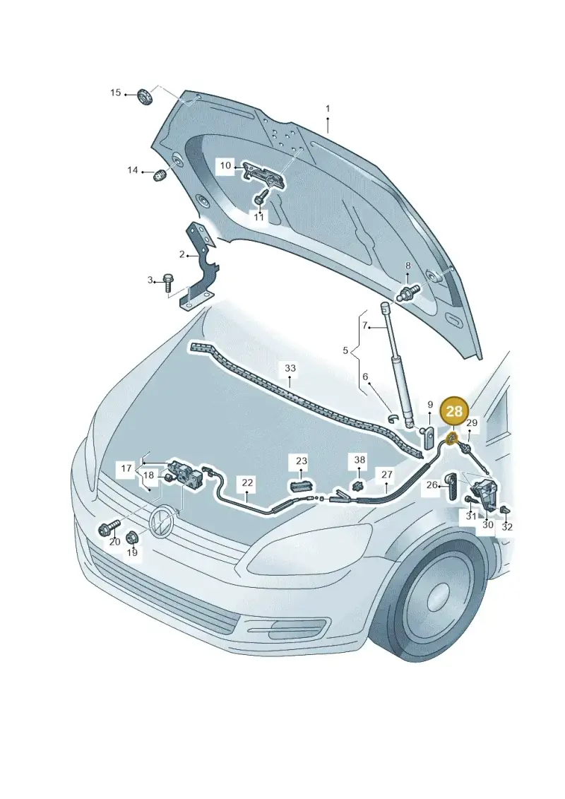 5M0823544 — Volkswagen Sharan Blue Motion (2010-2015) diagram 689823000, position 28