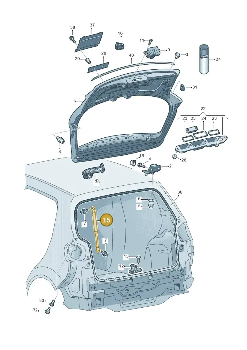 5M0827550A — Volkswagen GOLF PLUS              08> (2007-) diagram 459827200, position 15
