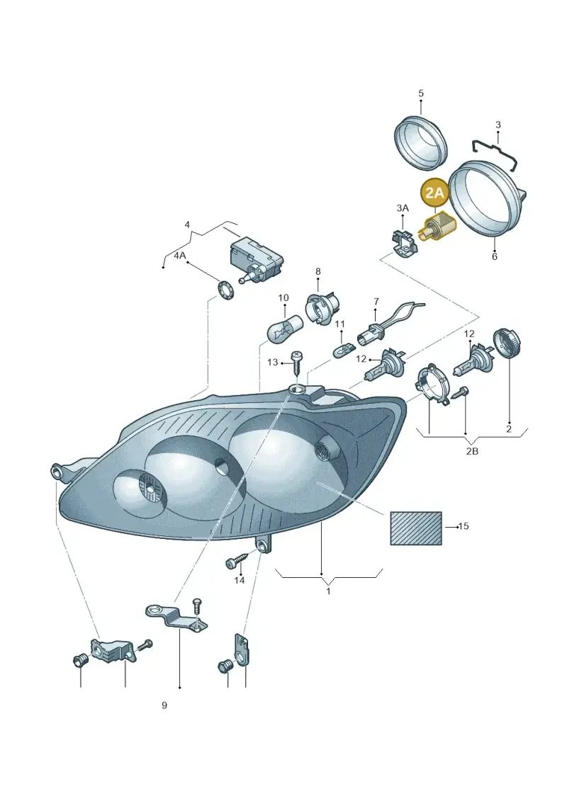 5M0941109A — Volkswagen GOLF PLUS              08> (2007-) diagram 459941000, position 2A