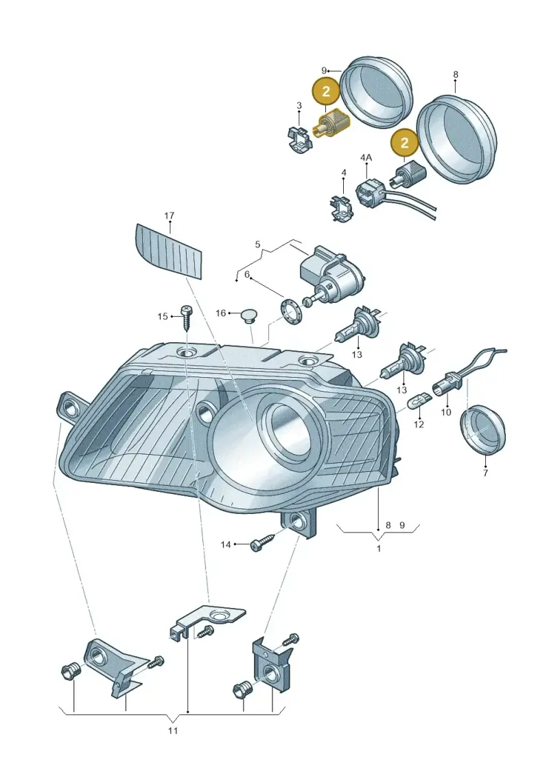 5M0941109A — Volkswagen Passat/4Motion         08 (2007-) diagram 460941000, position 2