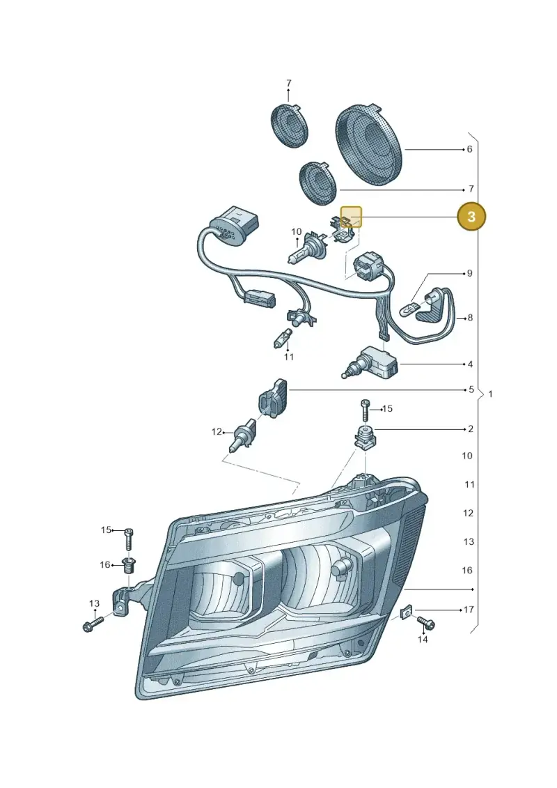 5M0941160A — Volkswagen MAN TGE 55 (2016-2021) diagram 806941000, position 3