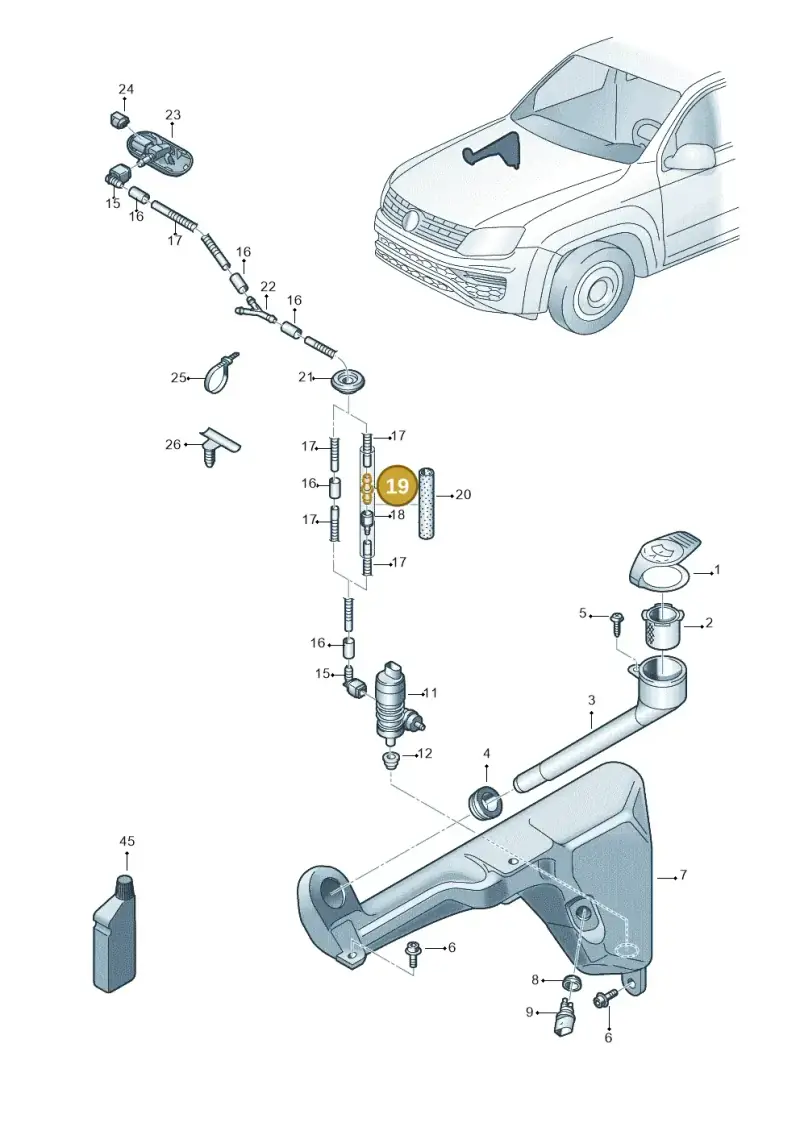 5M0955875 — Volkswagen Amarok twin cab (2022-) diagram 894955100, position 19