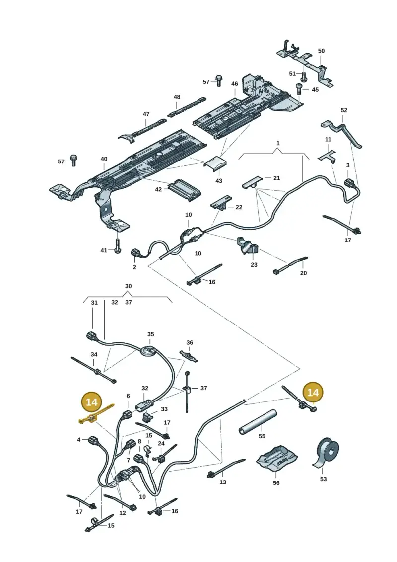 5M0971838 — Volkswagen ID.7 Limousine Pro (2023-) diagram 14b970100, position 14