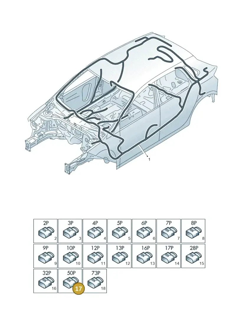 5M0973050C — Volkswagen Polo Vivo (2017-) diagram 495971850, position 17
