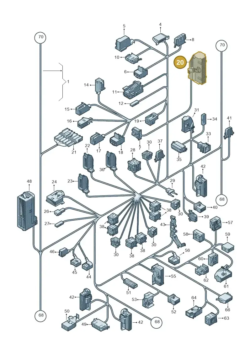 5M0973050C — Volkswagen Golf Plus (2011-2014) diagram 650971810, position 20