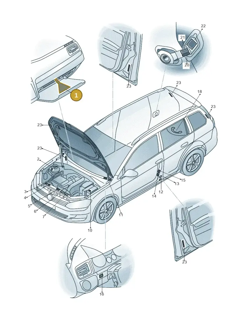 5N0010660N — Volkswagen Golf Estate (2013-2017) diagram 763010000, position 1