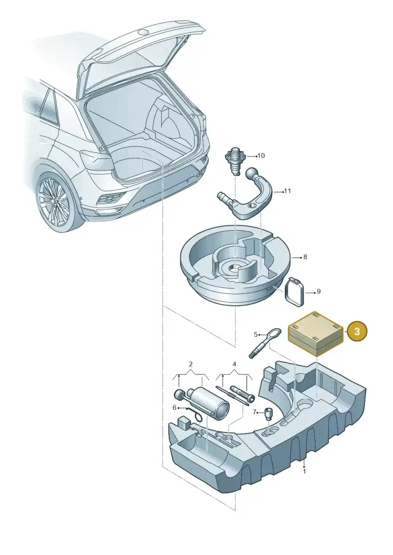 5N0012615C — Volkswagen T-Roc BlueMotion (2017-2024) diagram 813012000, position 3