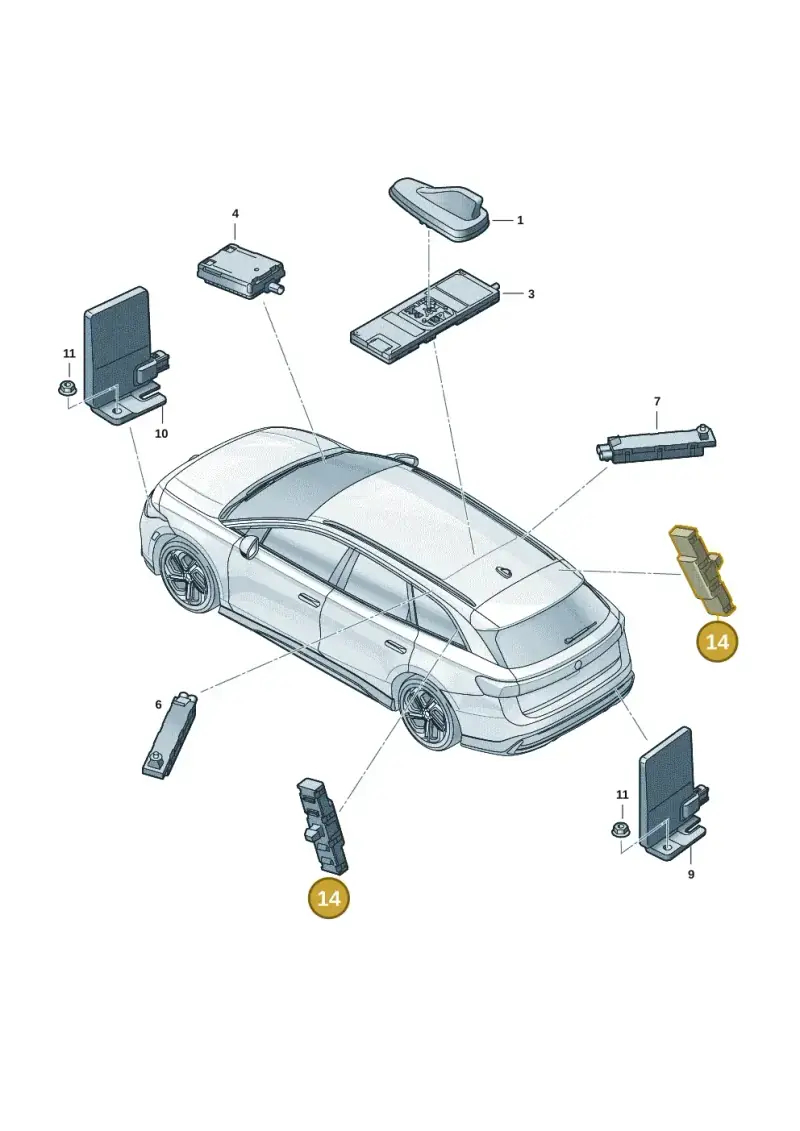 5N0035570 — Volkswagen ID.7 (2023-2025) diagram 14b035205, position 14