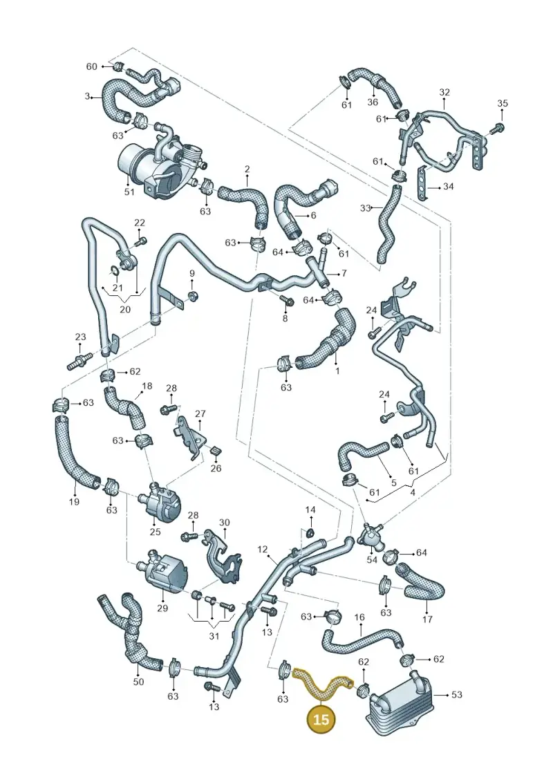 5N0121086J — Volkswagen Tiguan 2.0 4Motion (2017-2024) diagram 793121450, position 15