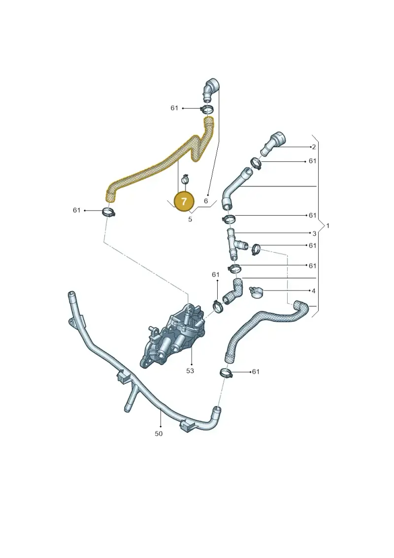 5N0121093B — Volkswagen Beetle (2016-2019) diagram 744121200, position 7