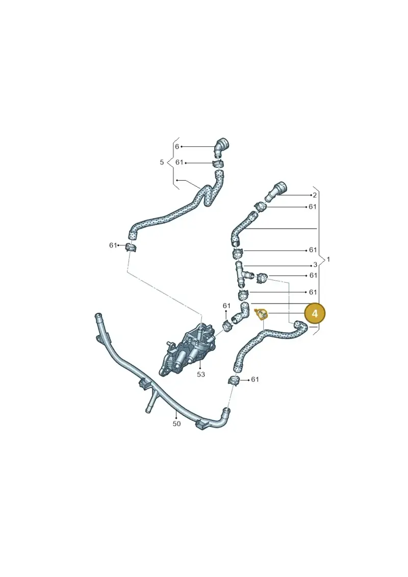 5N0121093B — Volkswagen Touran 2,0 BlueMotion (2015-2024) diagram 763121230, position 4
